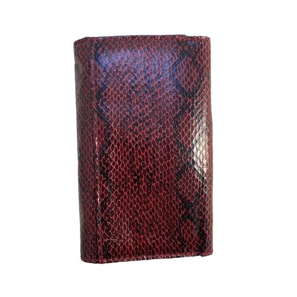 #4553 Faux Snake print wallet lots of compartments snap closure 6X4X1 - Picture 2 of 6